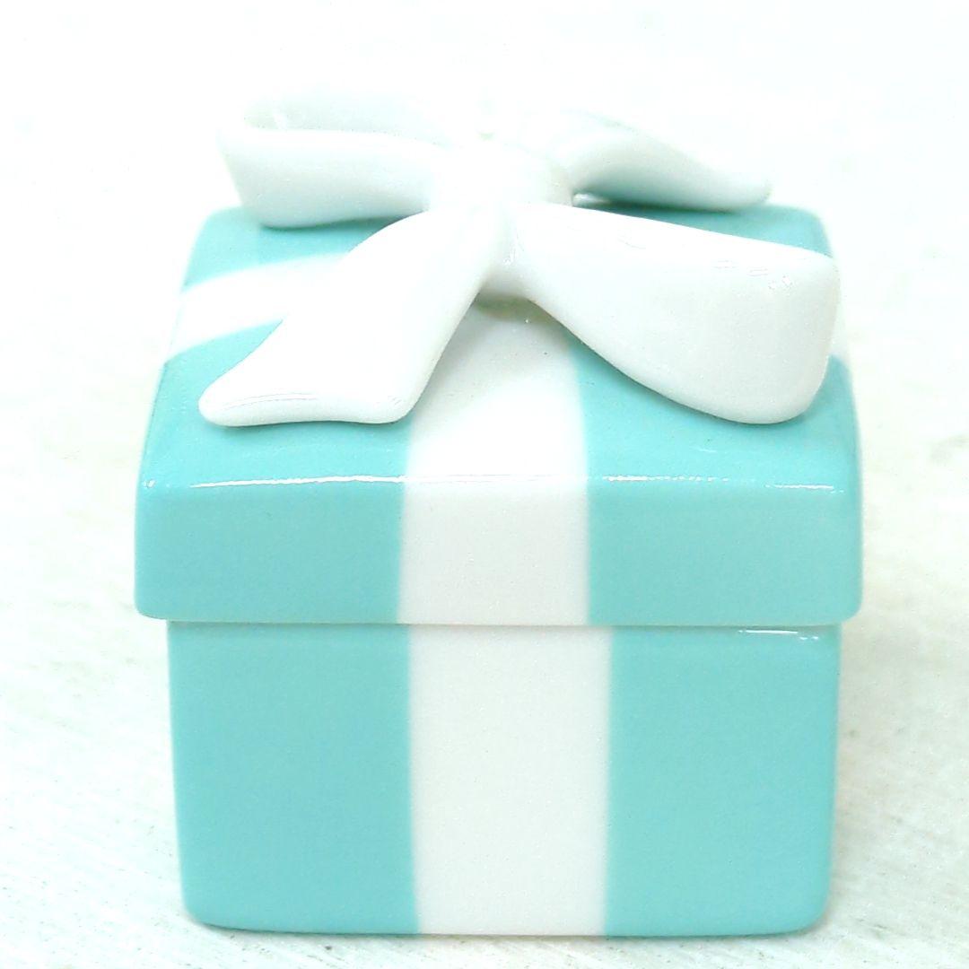 ティファニー ミニ ジュエリーケース 陶器 ブルー Tiffany