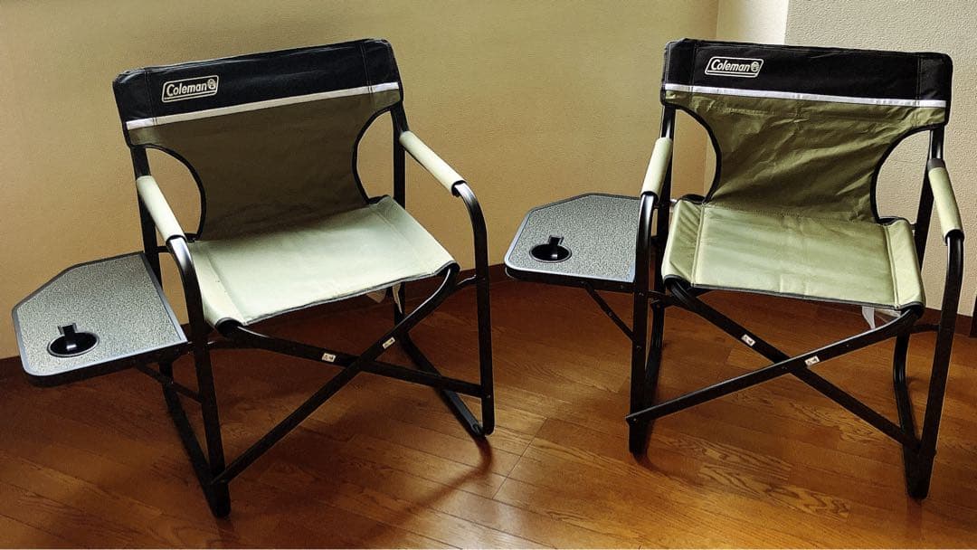 【訳あり・未使用品】Coleman コールマン サイドテーブル付き デッキチェア