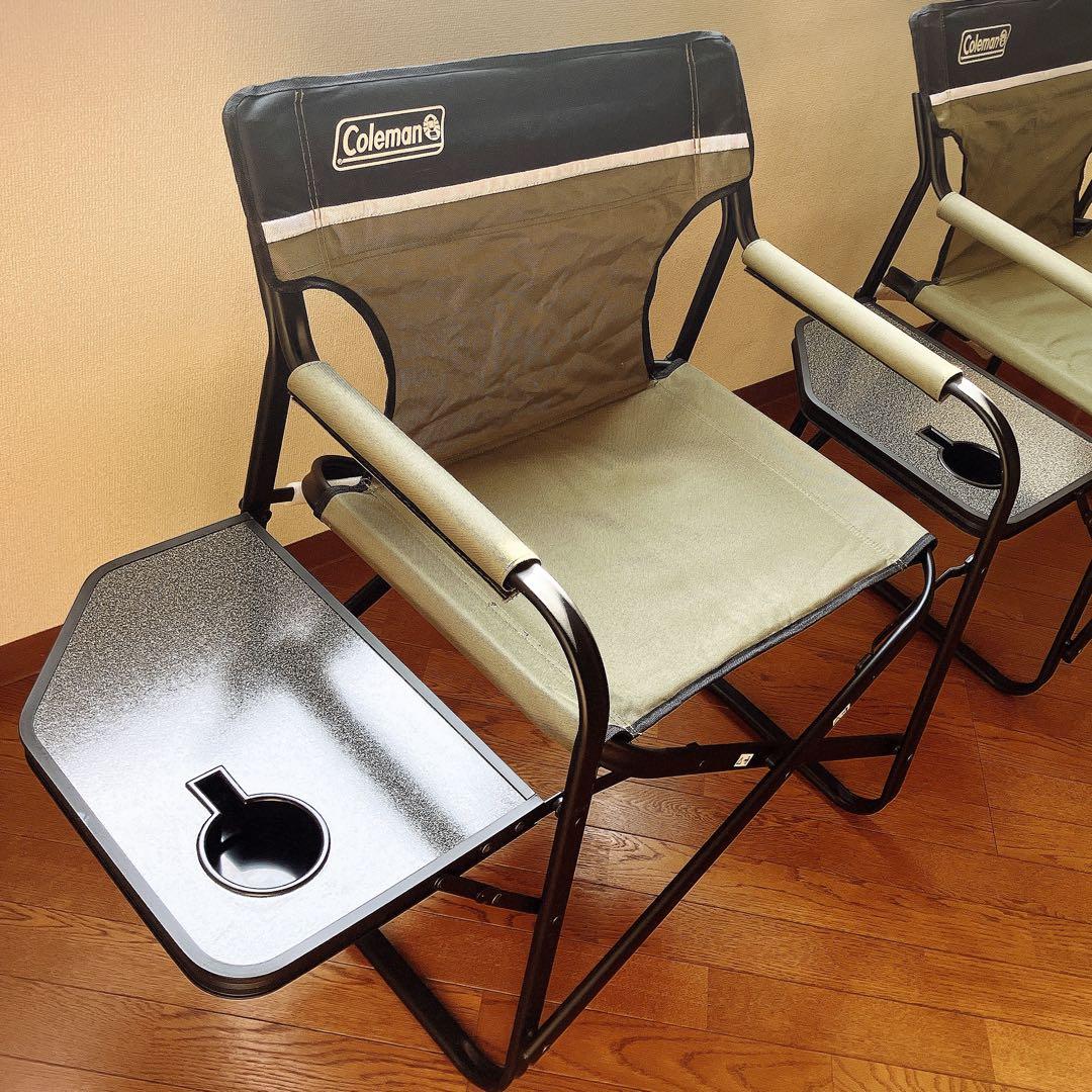 【訳あり・未使用品】Coleman コールマン サイドテーブル付き デッキチェア