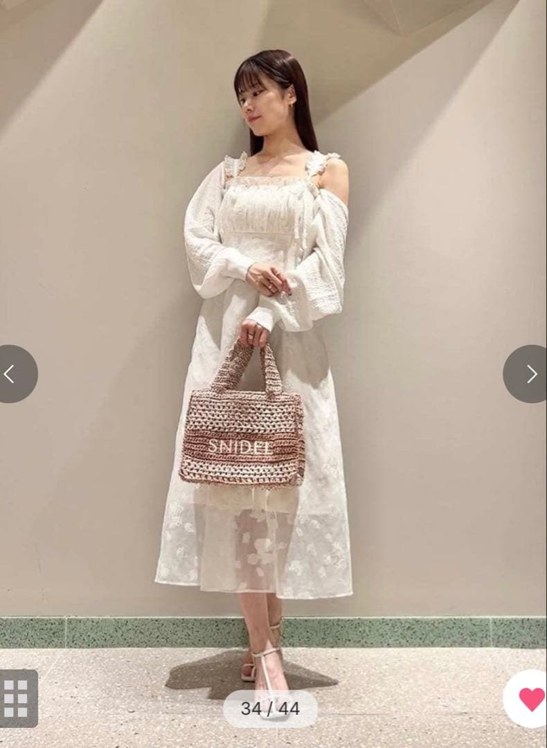 新品 柄編みロゴトートバッグ SNIDEL 完売品