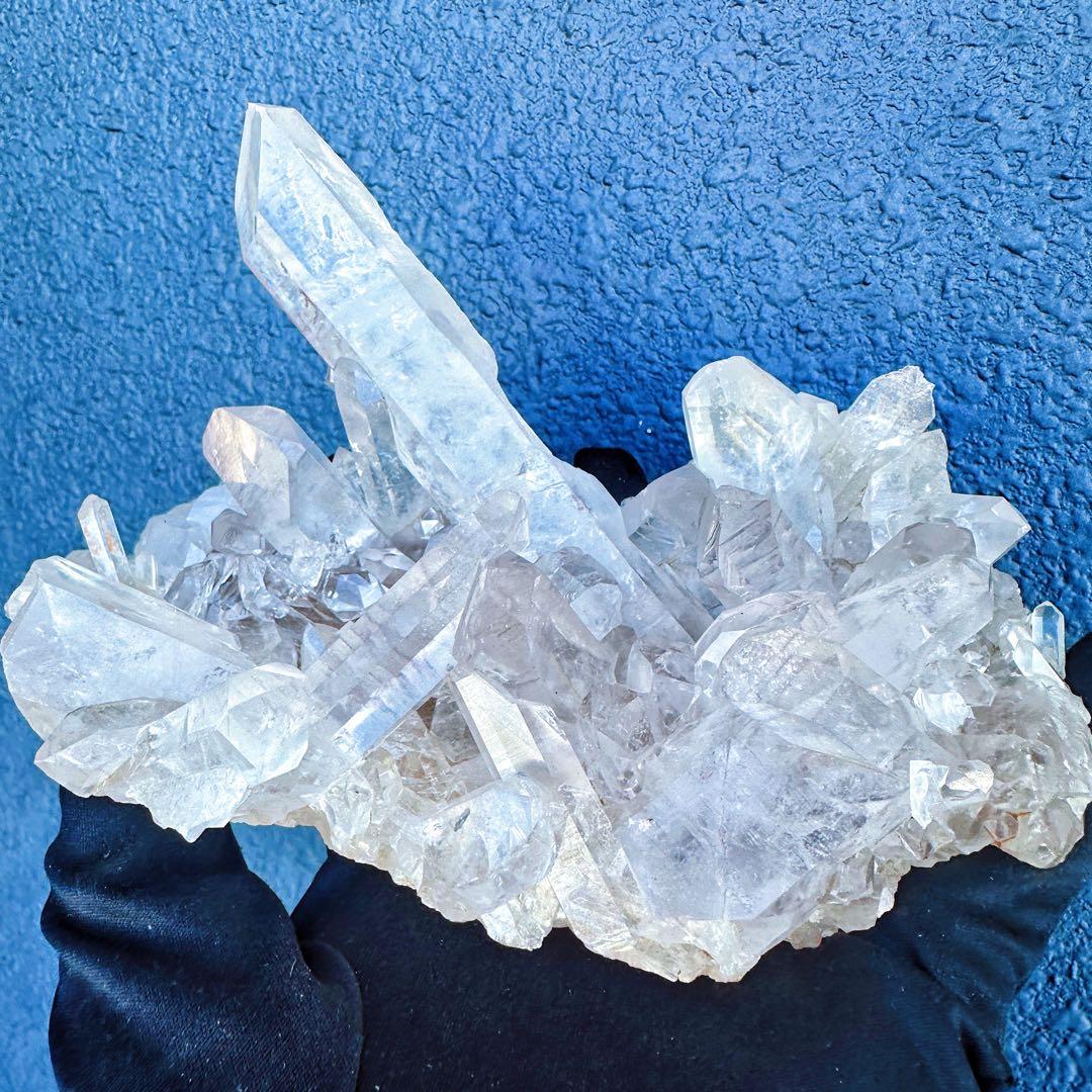 希少高透明度❗️マニカラン産キラキラ☆ヒマラヤ水晶クラスター超強いパワーA1414