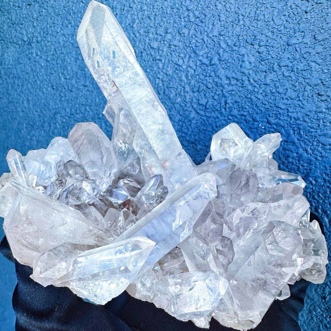 希少高透明度❗️マニカラン産キラキラ☆ヒマラヤ水晶クラスター超強いパワーA1414