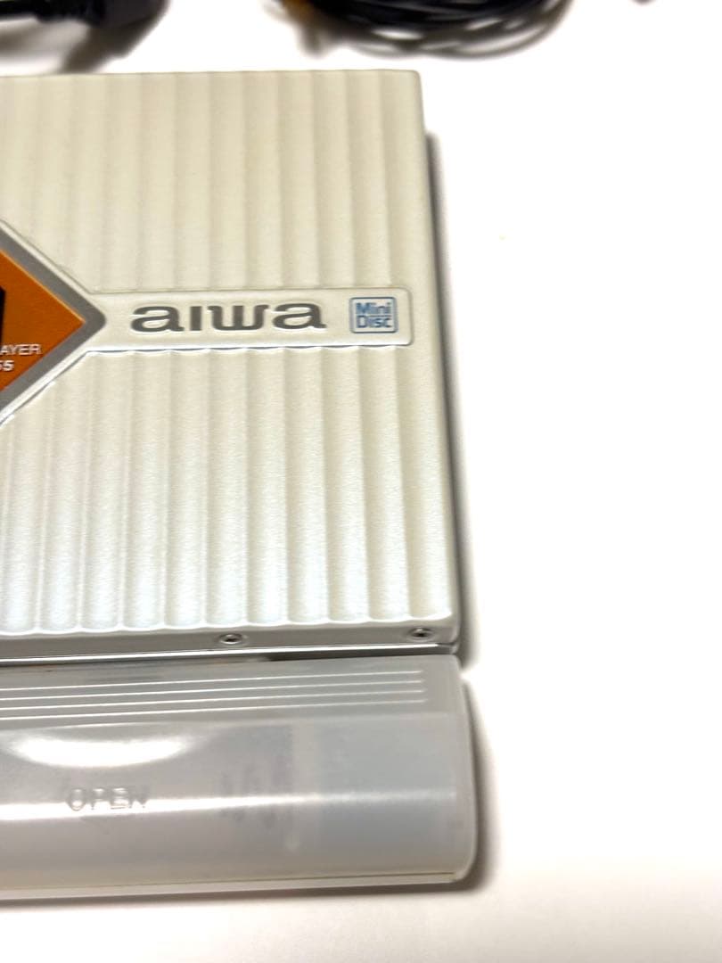 aiwa MDプレーヤー AM-HX55 動作品 乾電池ケース付き リモコン付き
