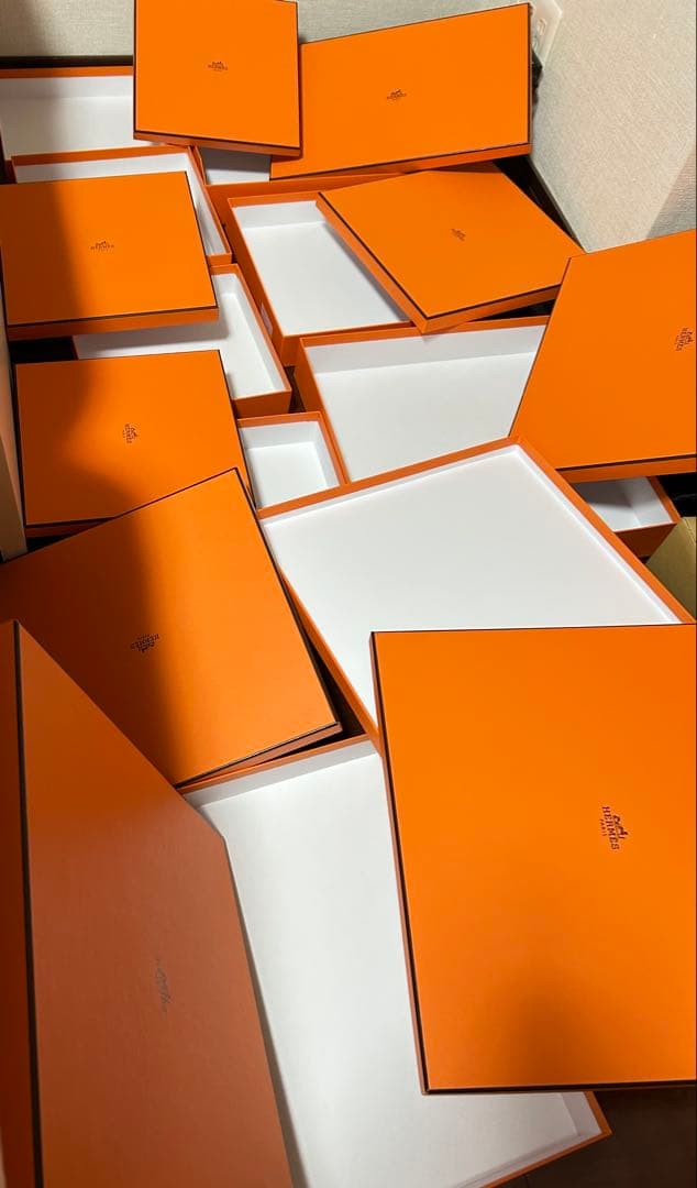 エルメス 15箱＋袋12枚＋リボン13箱のみ セット シューズボックス プレタ