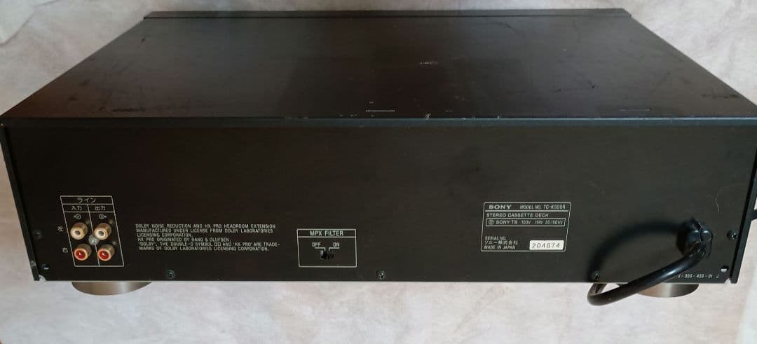 SONY TC-K500R カセットデッキ 再生確認済 HX Pro