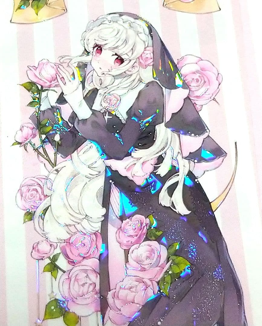 J1096＃月下蔷薇(贝壳光)新七天切り売り海外人物マステ女の子