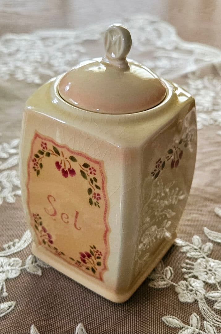 廃盤品 レア マニー アンティークチェリー キャニスター ソルト&ペーパー 新品