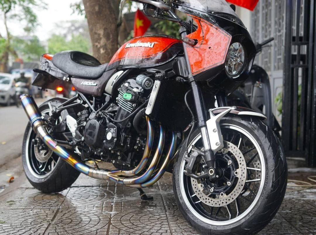 Z900RS 手曲げ　チタンマフラー　サイレンサー付き　Javi Motor