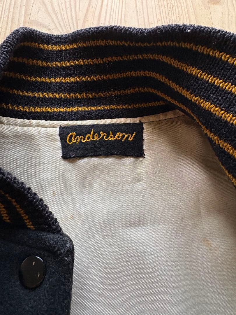 ビンテージ　スタジャン　ラグラン ブラック レザー 70s 80s 刺繍