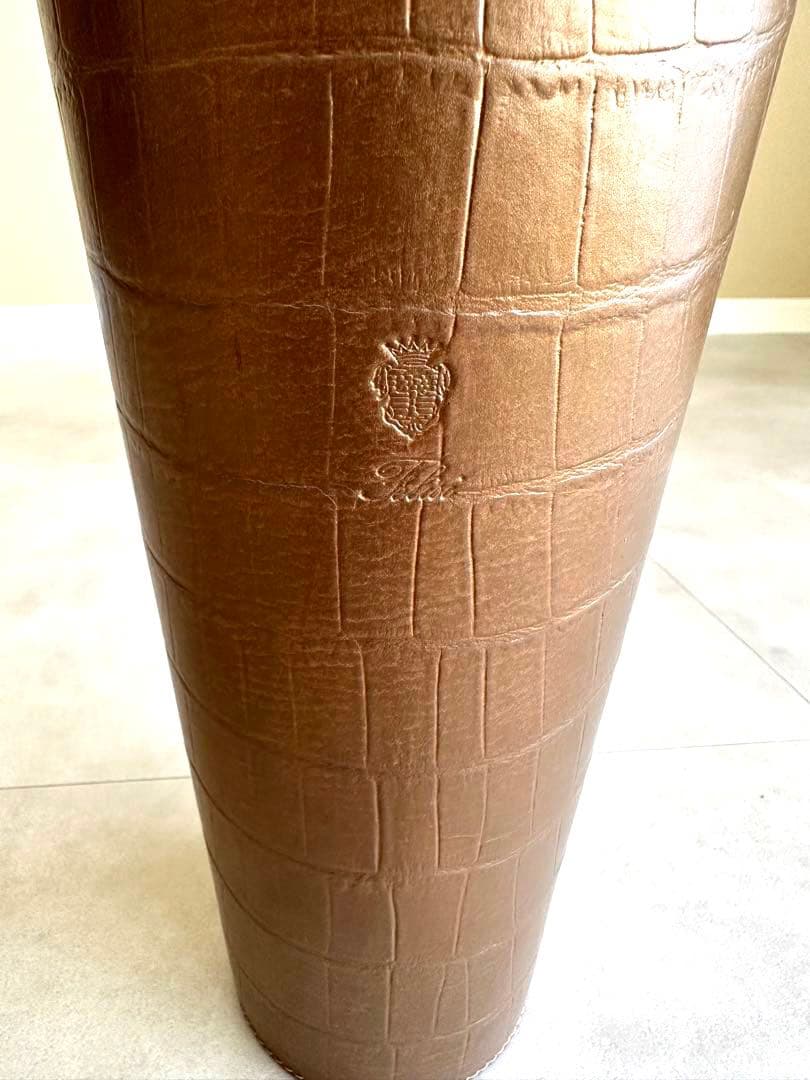 貴重★レア★入手困難★フェリージ★フラワーベース★クロコ型押し★本革レザー★花瓶