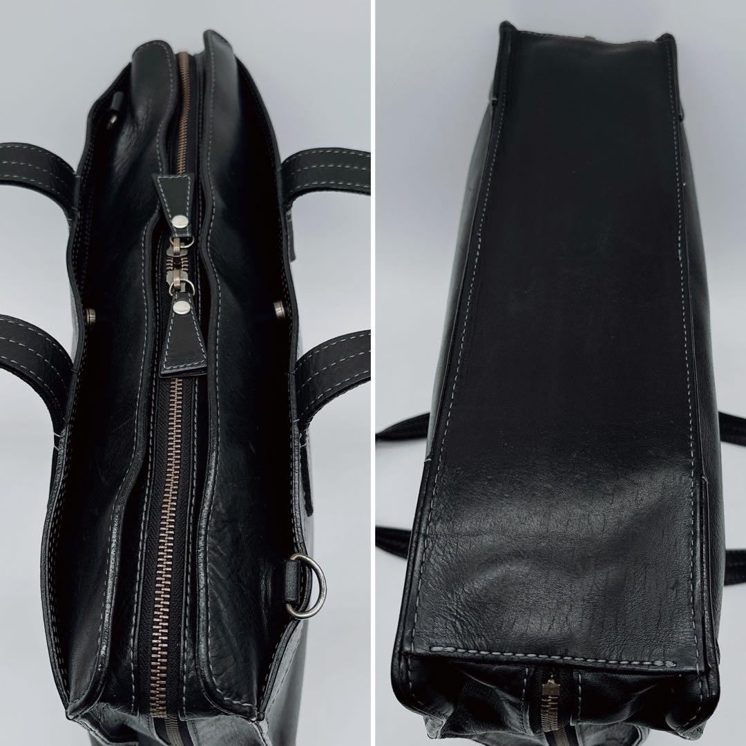 【ソメス】2WAY ビジネスバッグ ショルダーバッグ レザー ブラック