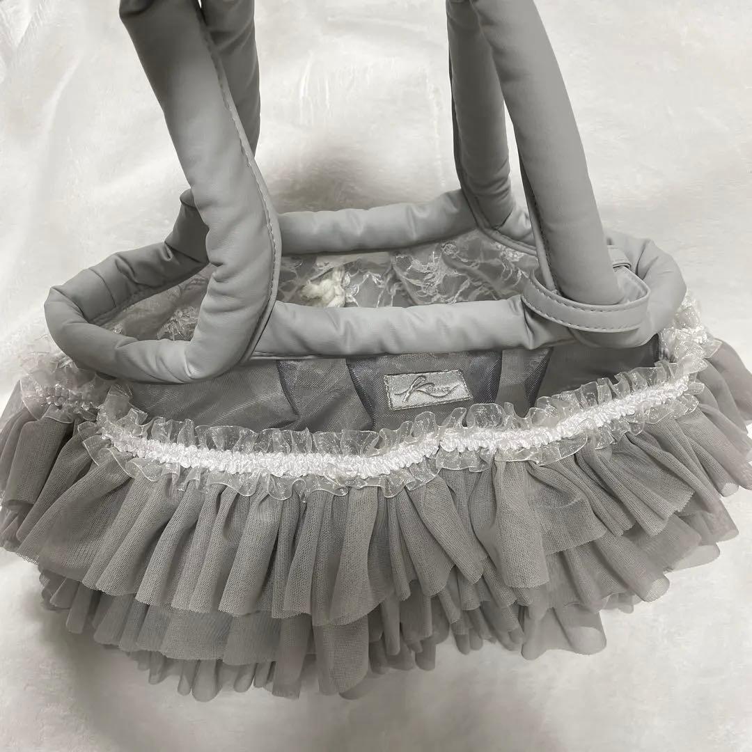 Kgrace フリル付きメッシュ キャリーバッグ Sサイズ