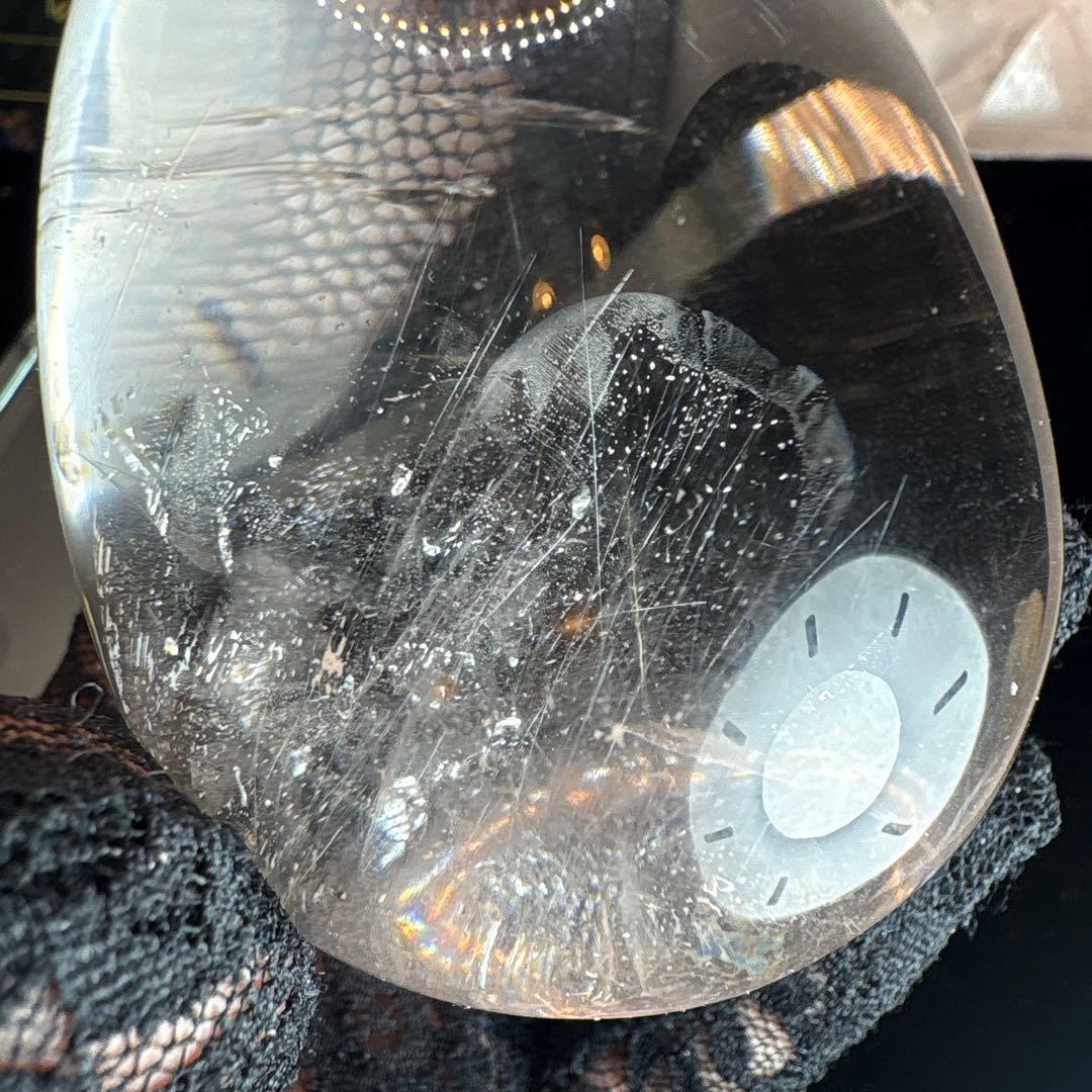 高品質 クォーツINクォーツBIGたまご♡シルバールチル共生♡No.2594