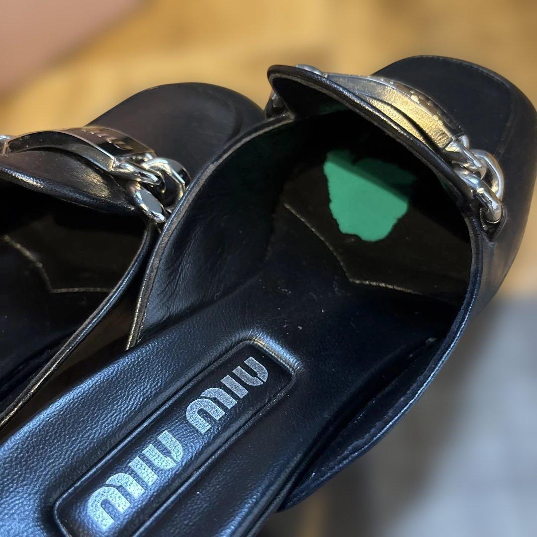 ミュウミュウローファーミュール