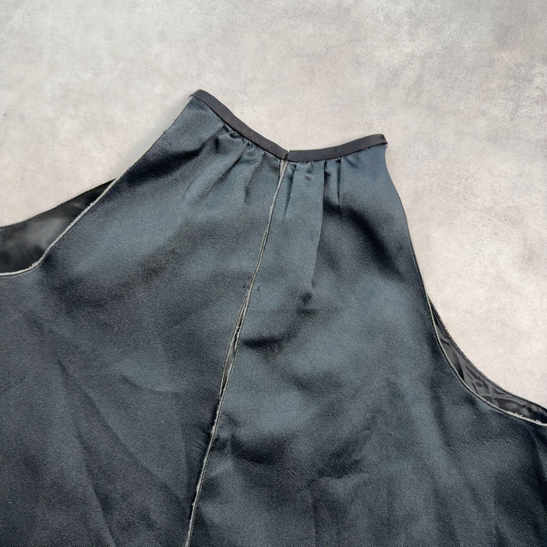 【PRADA】バックオープンキャミソール シルク混 イタリア製 40 M 黒
