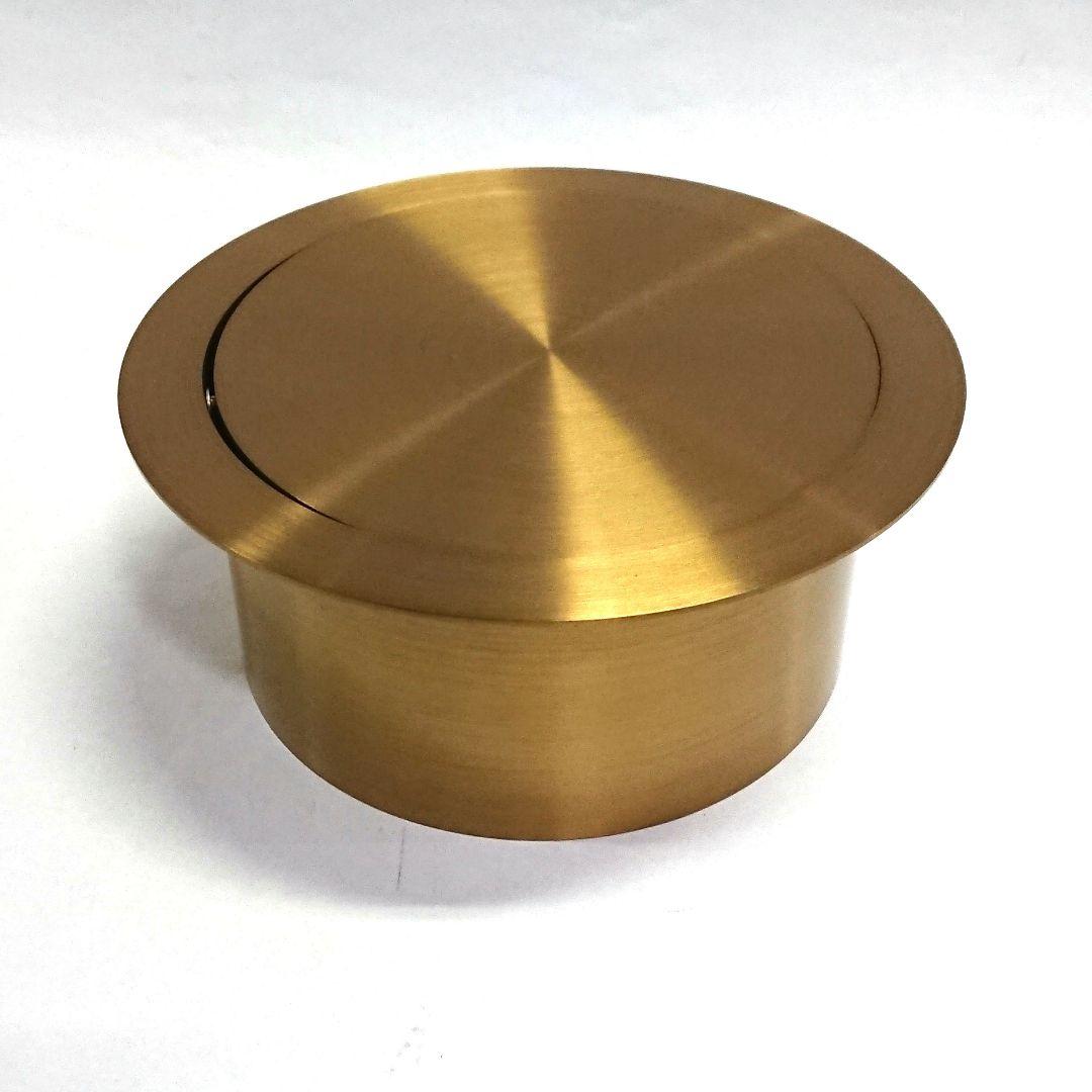 ダストシュート ブロンズ ゴールド 円形 ごみ箱 蓋付き