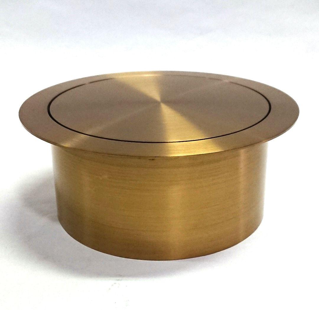 ダストシュート ブロンズ ゴールド 円形 ごみ箱 蓋付き