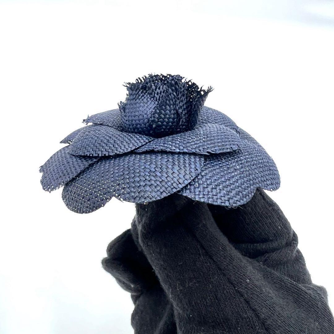 CHANEL シャネル コサージュ ネイビー カメリア