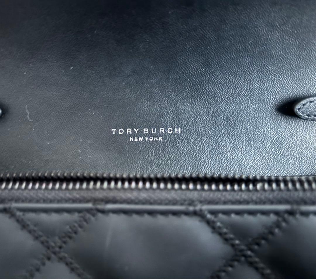 オ*リ様 Tory Burch マットブラック チェーンウォレット ショルダーバ