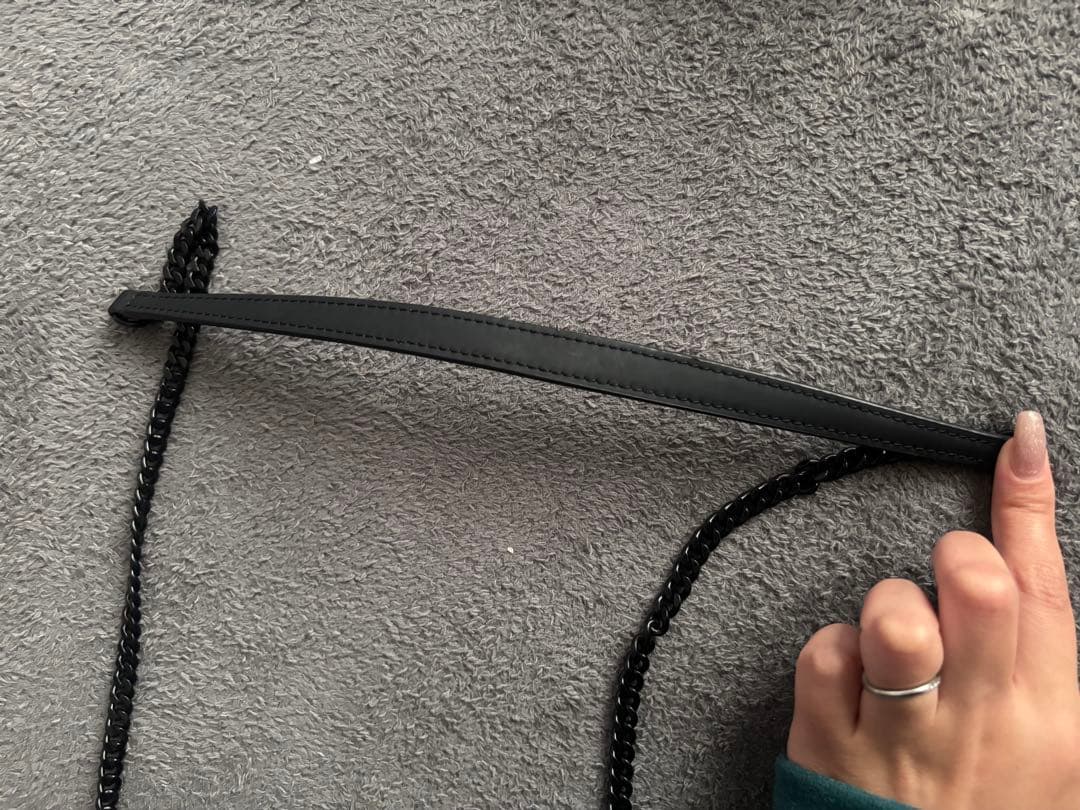 オ*リ様 Tory Burch マットブラック チェーンウォレット ショルダーバ