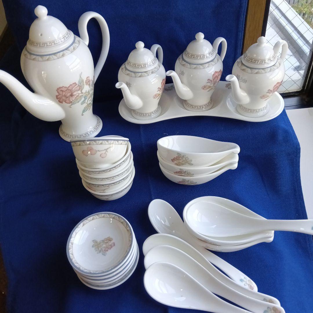 FINE BORN CHINA 中華料理酒器、調味料セット等 25点 NIKKO