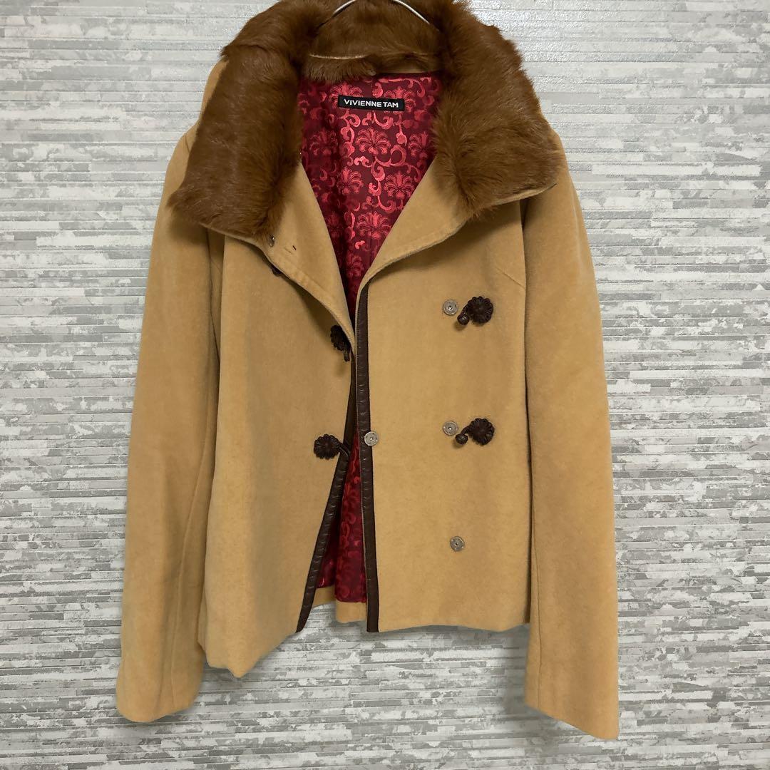 ヴィヴィアンタム ファー取外し可 高級ショートコート　ベージュ