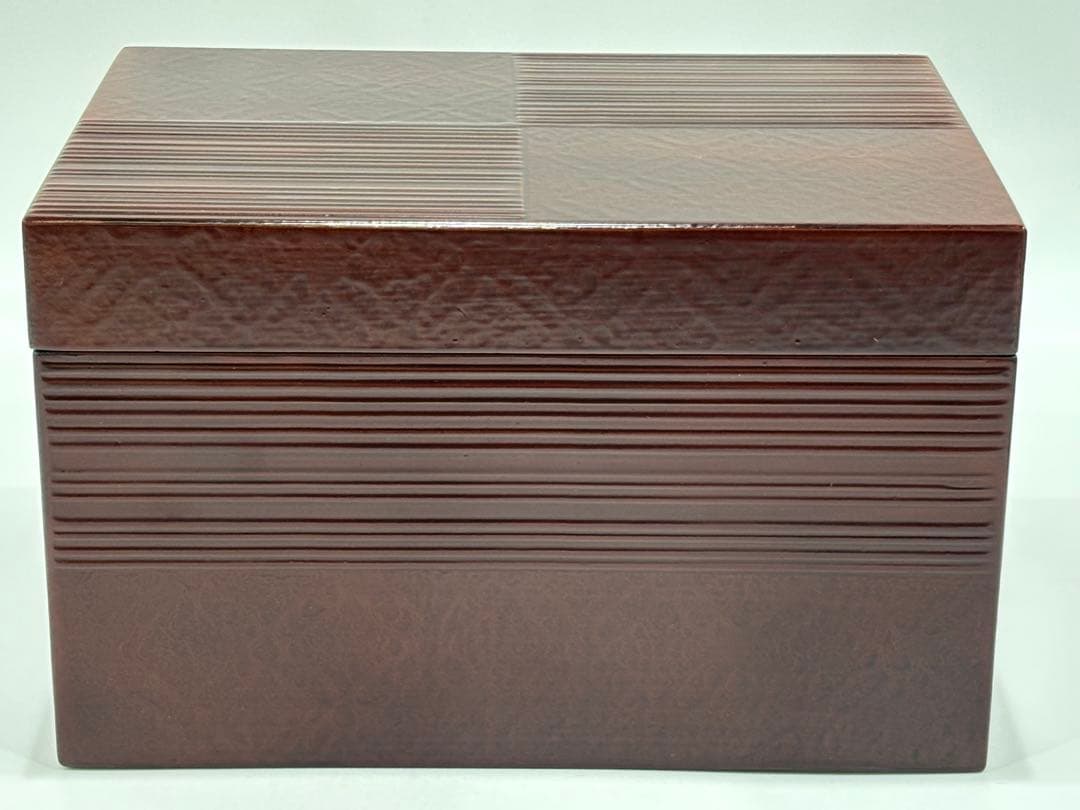 茶道具 利休形茶箱 一閑塗 溜 茶箱セット紙箱