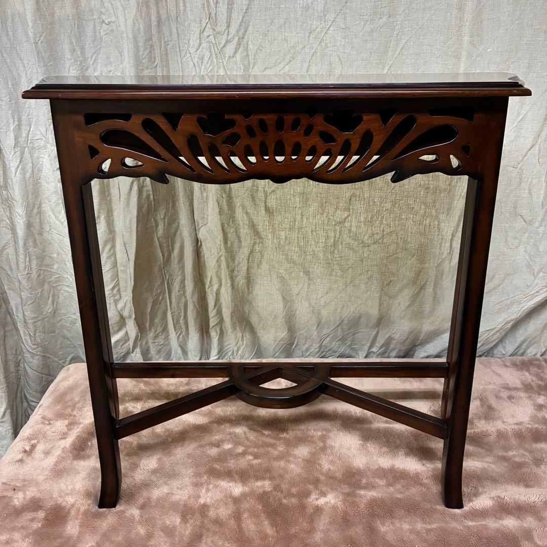透かし彫り装飾 クラシックコンソールテーブル