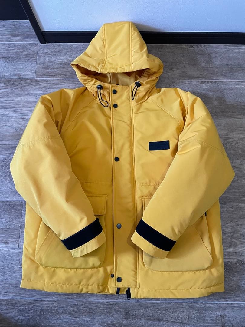 APPLEBUM フードダウンジャケット イエロー　M