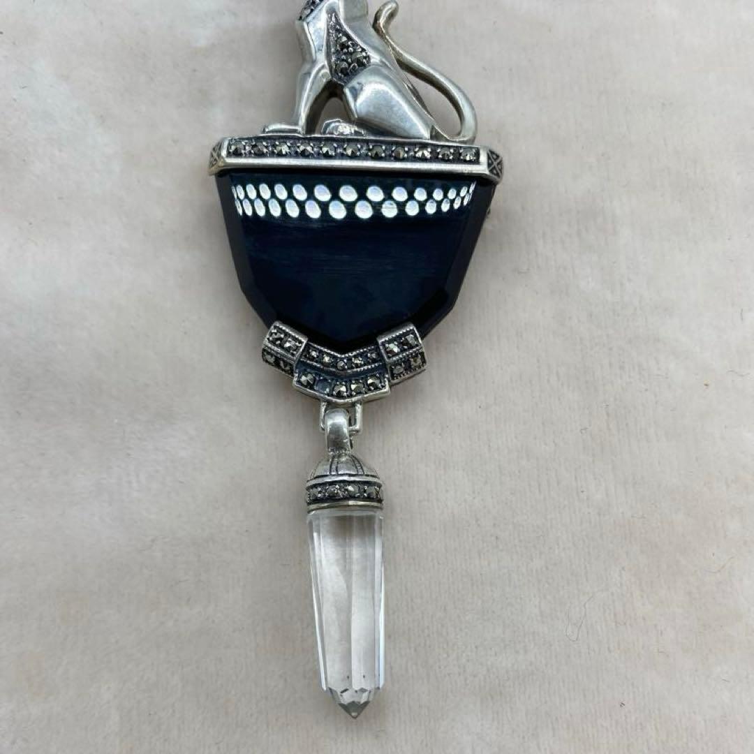 Ari D Norman パンサー ブローチ オニキス×エメラルドアイ