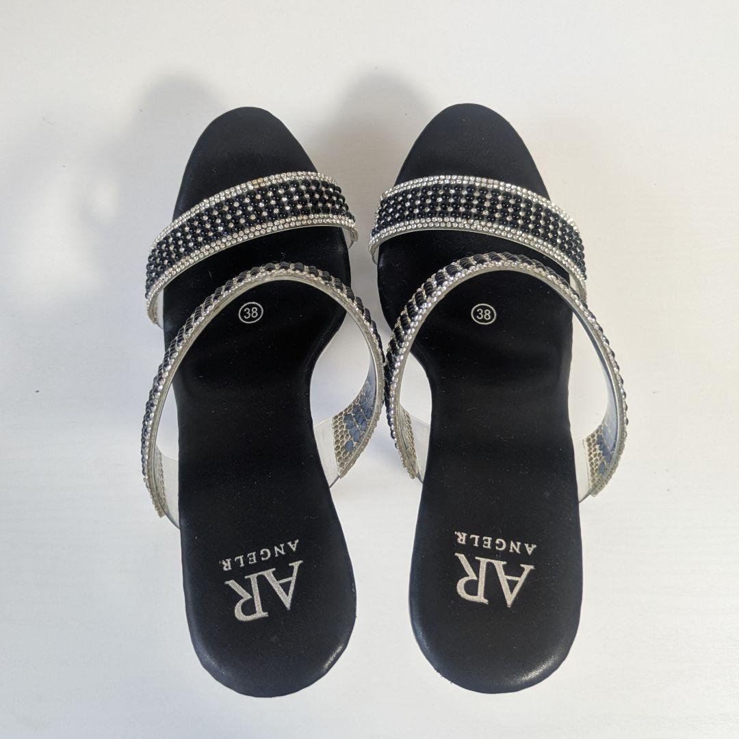 エンジェルアール15cm ヒール キャバ サンダル ラメ キラキラ