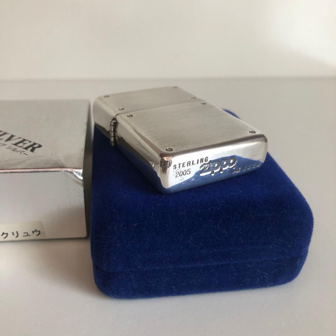 RAKUDO　純銀スターリングシルバーZIPPO スクリュウデザイン
