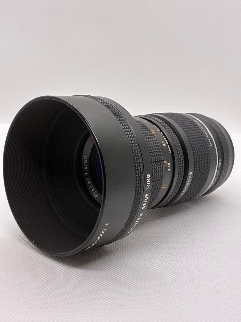 CONTAX Planar 50/1.4 フード&ムターI&マウントアダプタ付