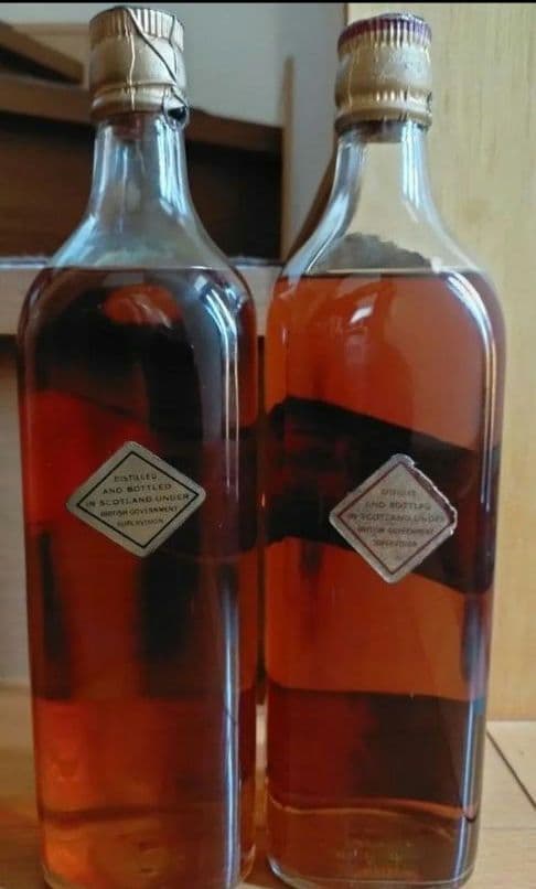 ジョニー・ウォーカー 1960年代 ブラック& レッドラベル 希少コルクキャップ