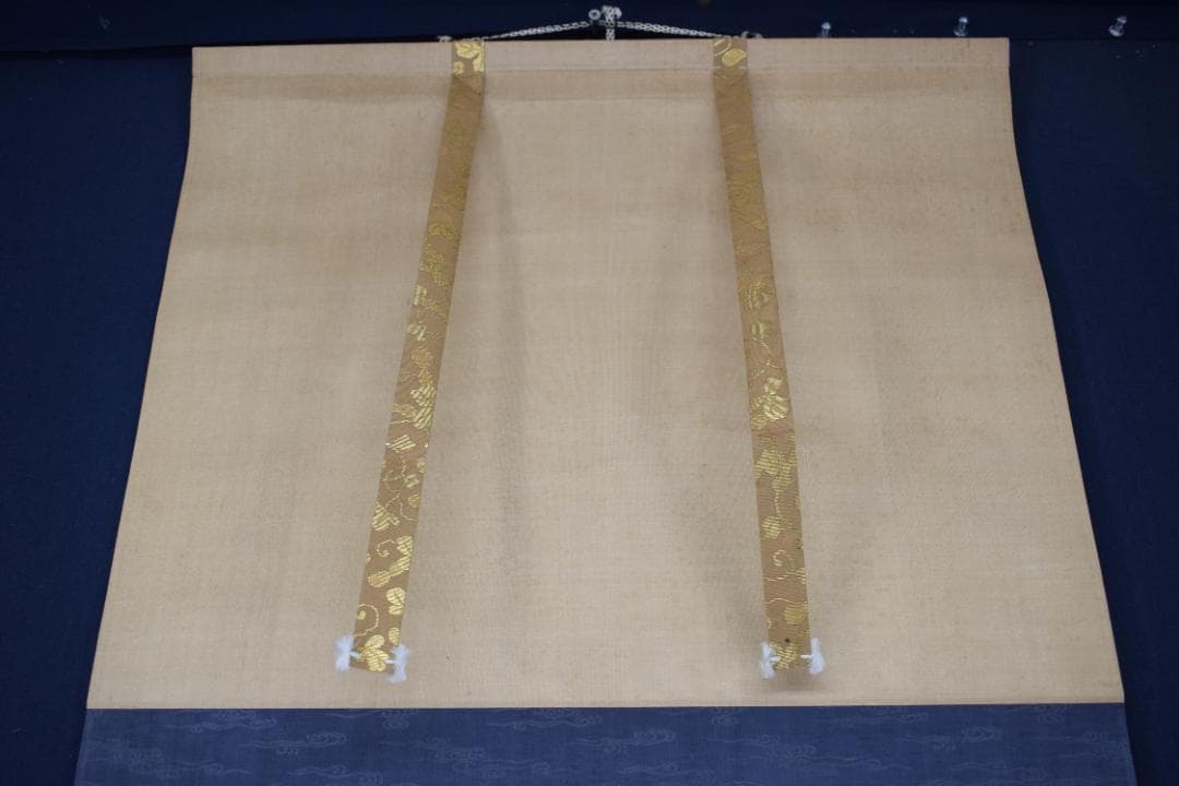 【真作】長谷川玉峰/青梅小禽図/青梅双雀図/掛軸☆宝船☆Y-736　JM