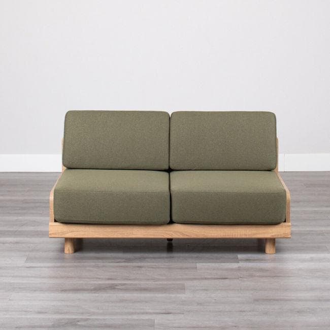 北欧風アームレス２人掛けソファ 幅140cm ラブソファ コンパクト（1266）