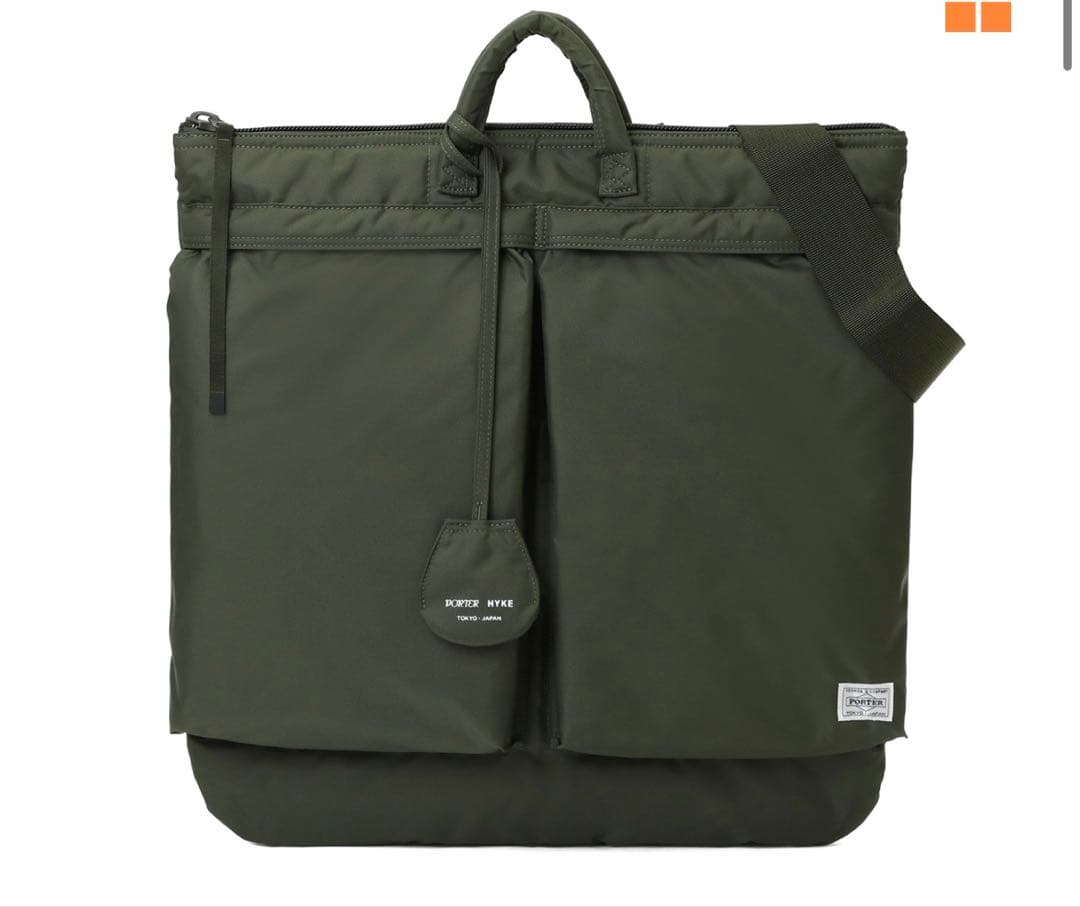 最安値/HYKE × PORTER/HELMET BAG/オリーブ/極美品