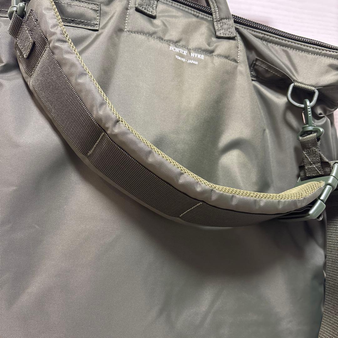 最安値/HYKE × PORTER/HELMET BAG/オリーブ/極美品