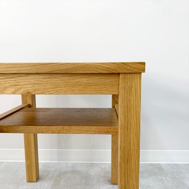 無印良品無垢材サイドテーブルベンチ