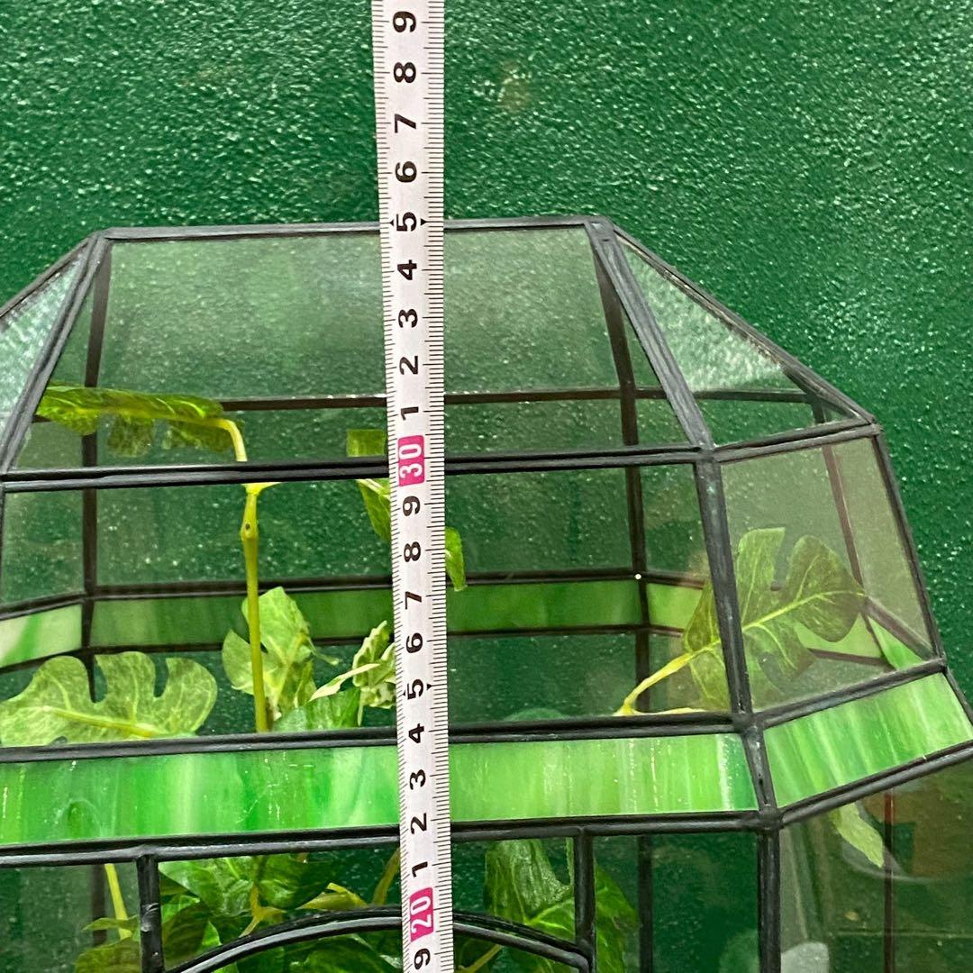 テラリウム ワーディアンケース ステンドグラス 八角形 インテリア 置物 風水