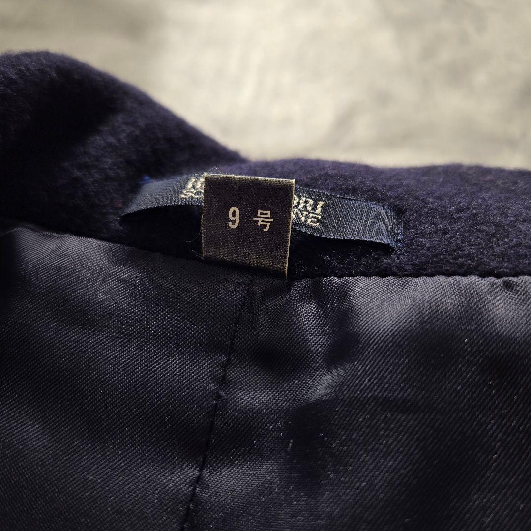 HANAE MORI スクールコート 紺ブレ ダブル　金ボタン ネイビー 日本製