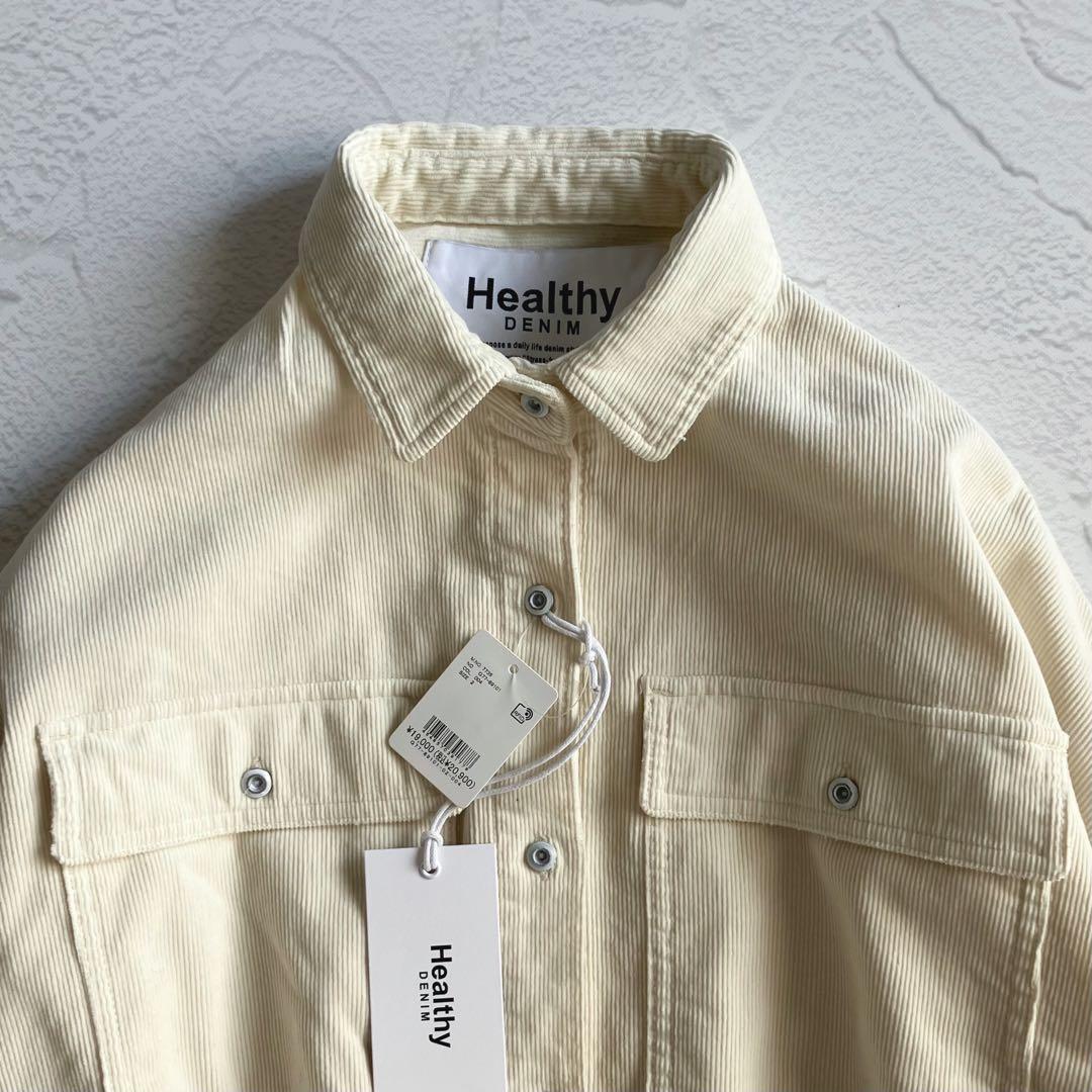 ✨新品✨ ヘルシーデニム アーモンド コーデュロイシャツ スーパービッグシャツ