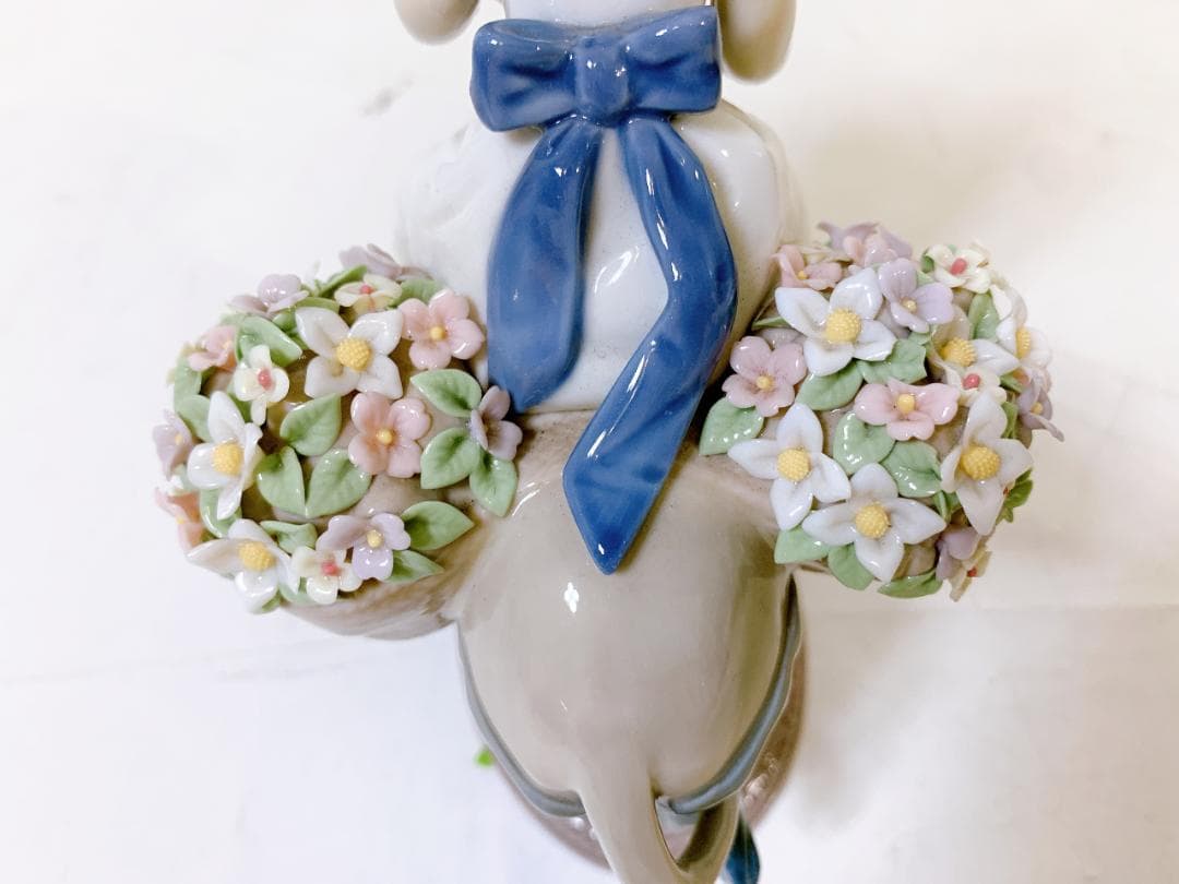 リヤドロ 少女とロバの陶器 LLADRO 置物 フィギュリン