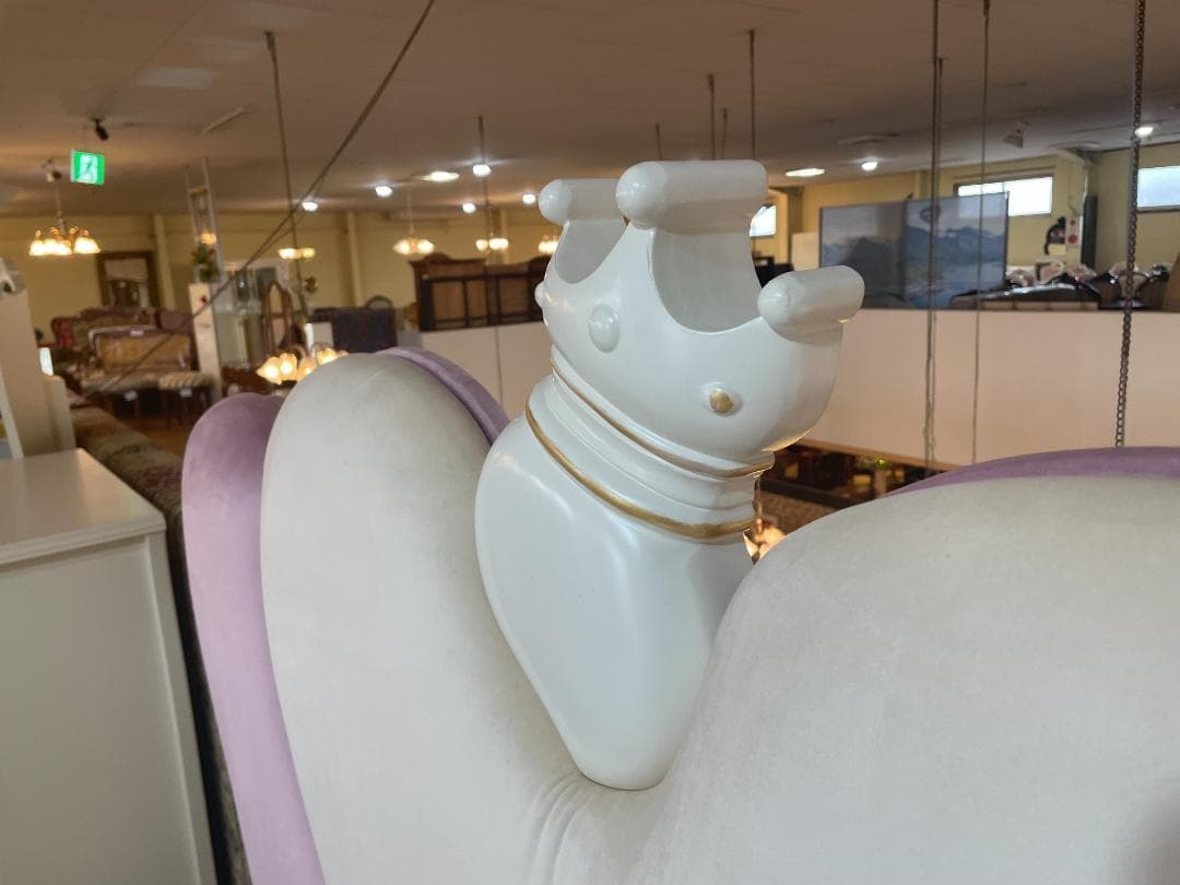 ベッドフレーム ダブルベッド ホワイト ロココ プリンセス