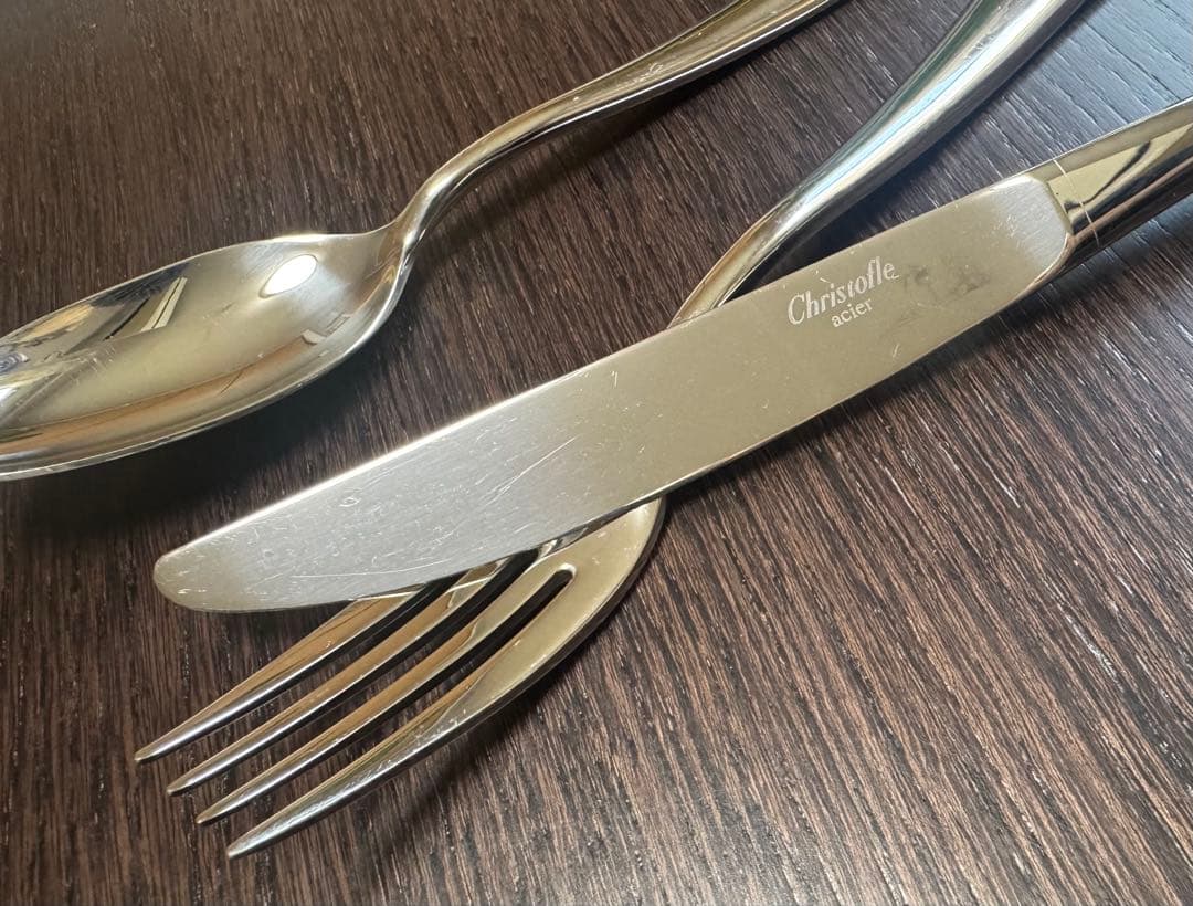 ① Christofle クリストフル acier カトラリー 3本 ステンレス
