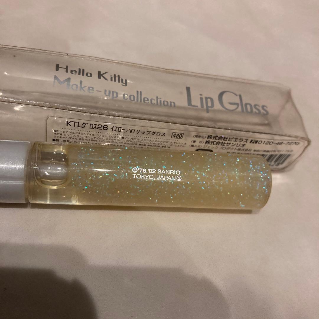 レトロ《2002年 ハローキティ リップグロス》当時物 コスメ☆イエロー