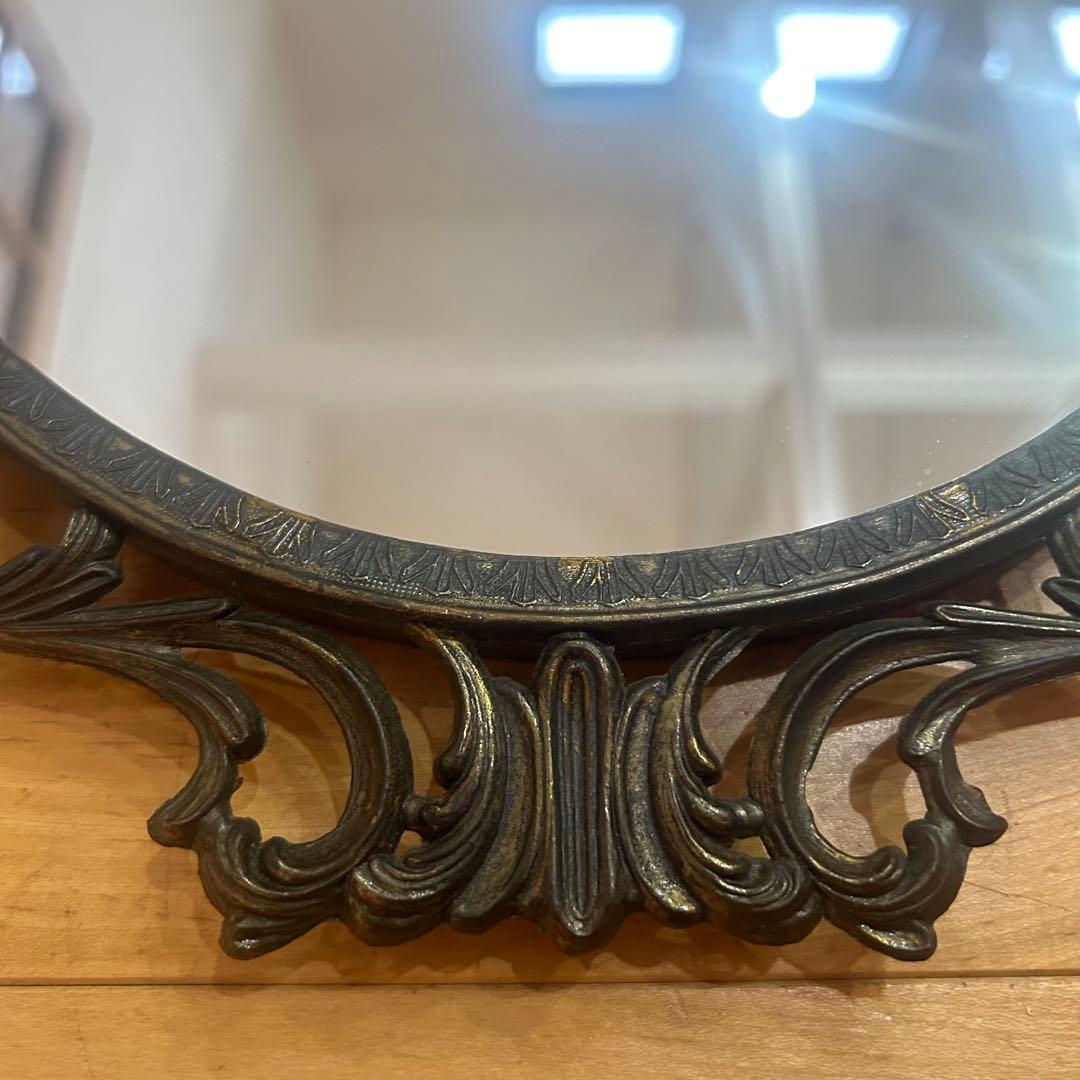 ☆イタリア製☆アンティーク　壁掛け　鏡　ミラー　フレンチ　ビンテージ　アールデコ