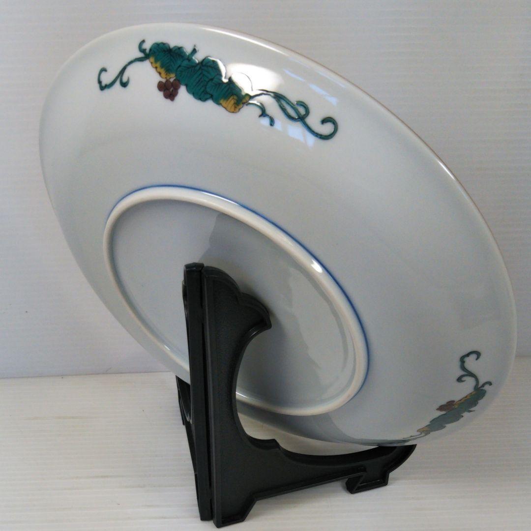 九谷焼　角福　大皿　松竹鶴