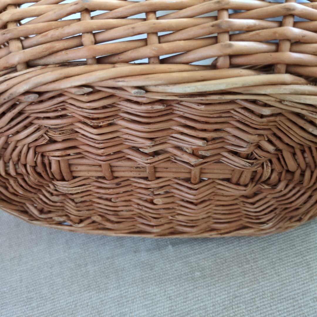 フランス　アンティーク　大きめ　パニエ　バスケット　籠　ブロカント雅姫