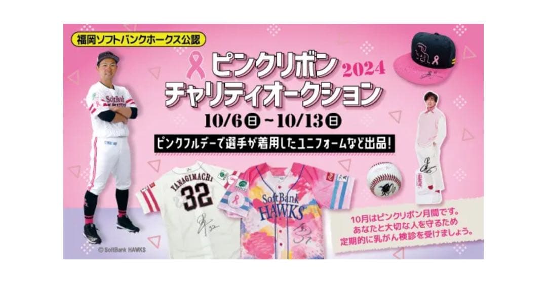 【レア公式試合球直筆サイン入り】44笹川選手『2024年ピンクフルデー』柳田2世